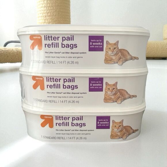 Up & Up Litter Pail Refill Bags 3pk Fits Litter Genie Cat Litter Disposal System - Picture 1 of 7